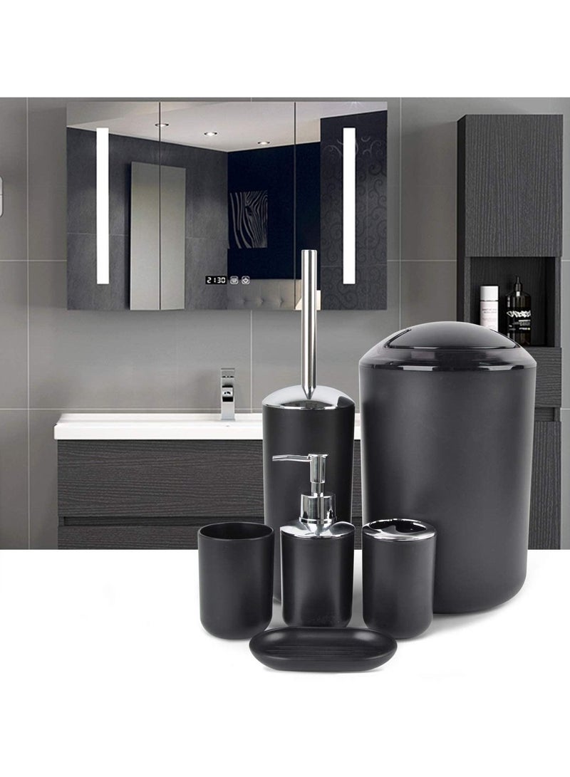 6 Piece Plastic Bathroom Accessories Gift Bath Set - Image 3